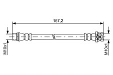 Bremsschlauch Hinterachse links für RENAULT MEGANE III Schrägheck Coupe