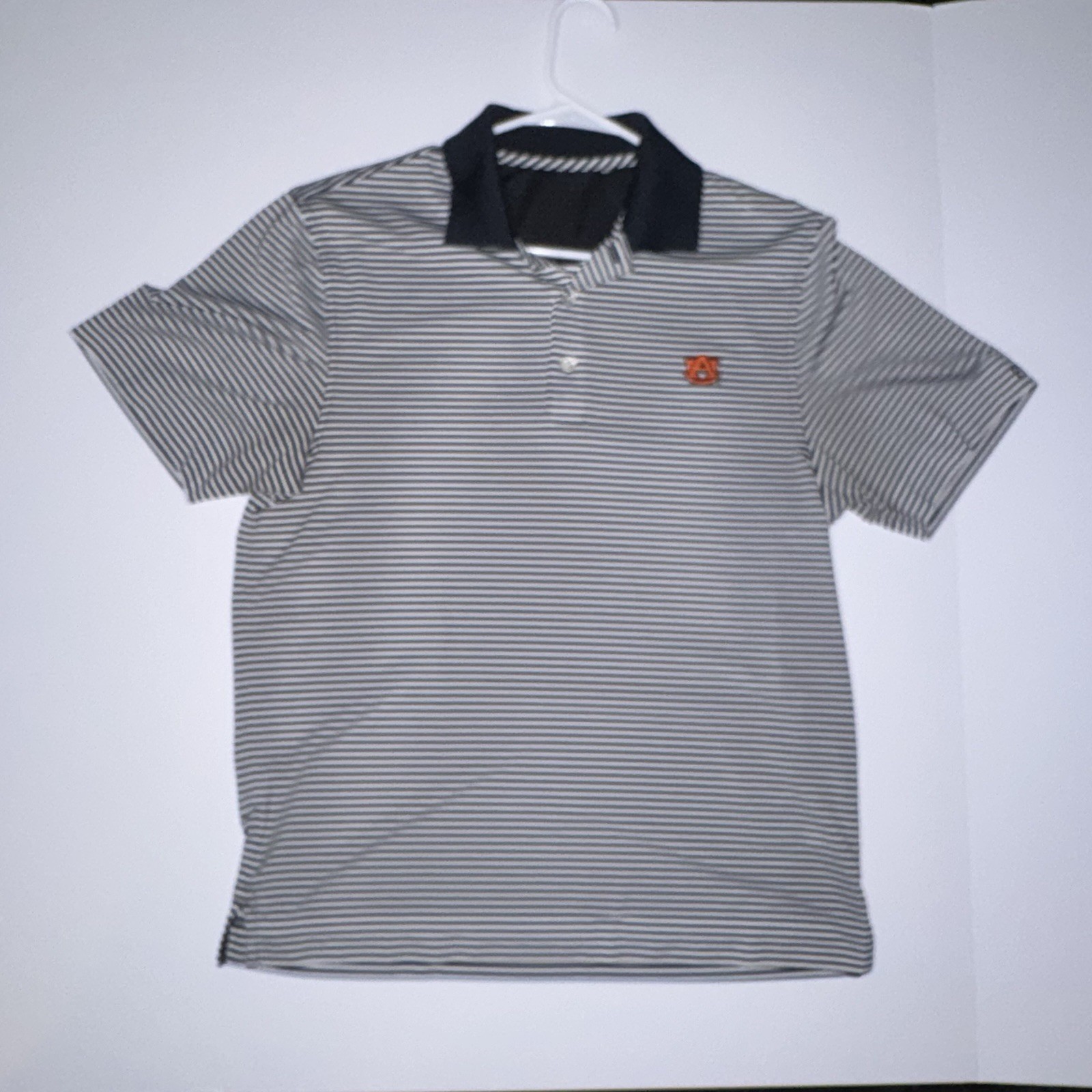 Men’s Medium Cutter & Buck Auburn Tigers Striped Performance Polo NCAA