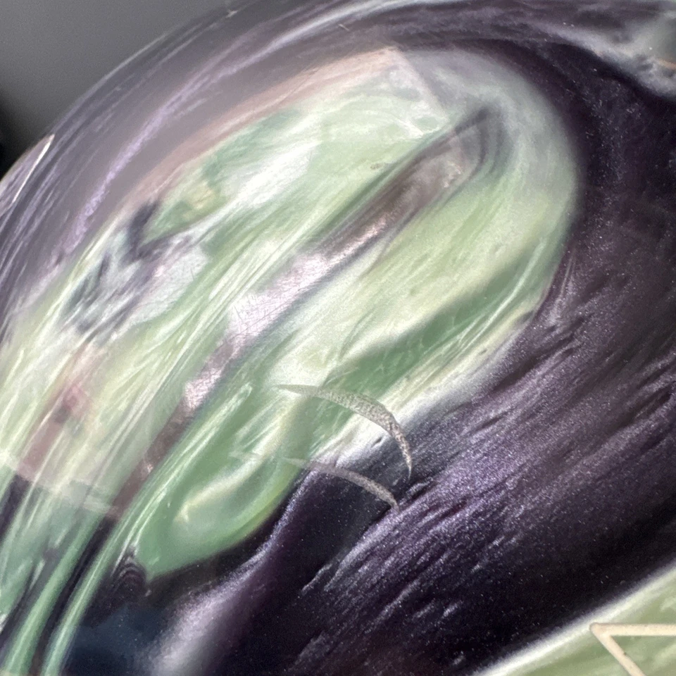 Hacha de martillo bola de boliche verde/humo - agujeros para dedos sin perforar Foto 3 de 4