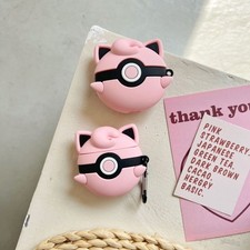 For Apple Airpods 4,3,2,1 Pokemon Earphone Case Pink Poke Ball Shockproof Cover