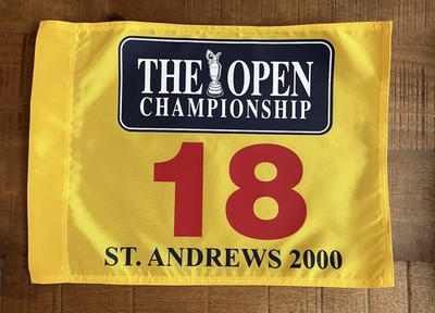 2000 BRITISH OPEN Pin flag Tiger Woods St. Andrews - Part Of The Tiger Slam!  