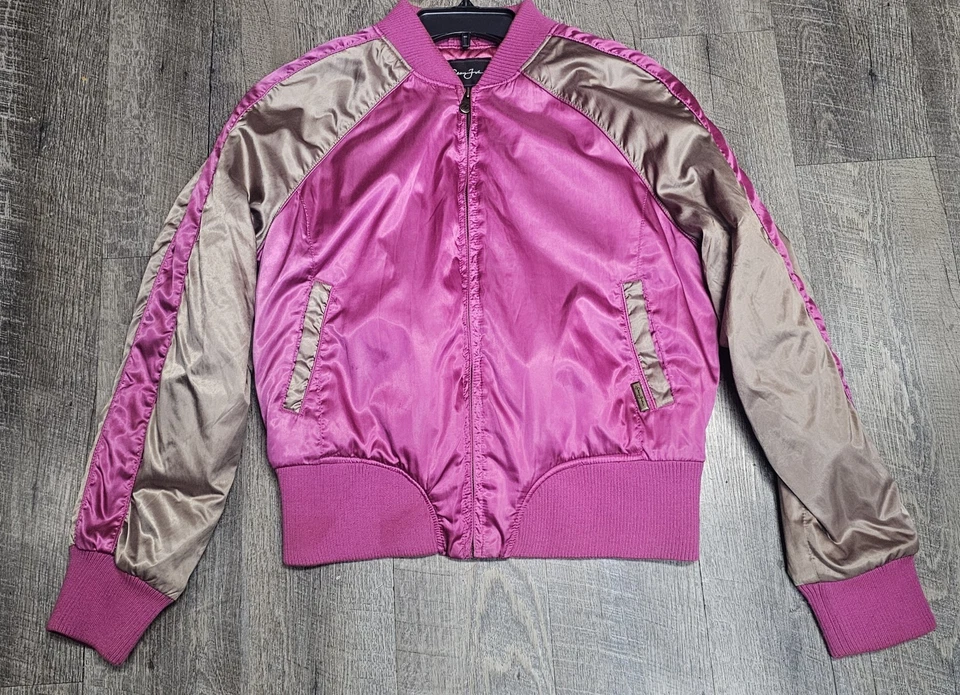 Chaqueta Bomber Vintage Sean John Satén con Tigre Bordado Para Mujer Talla XL Foto 4 de 4