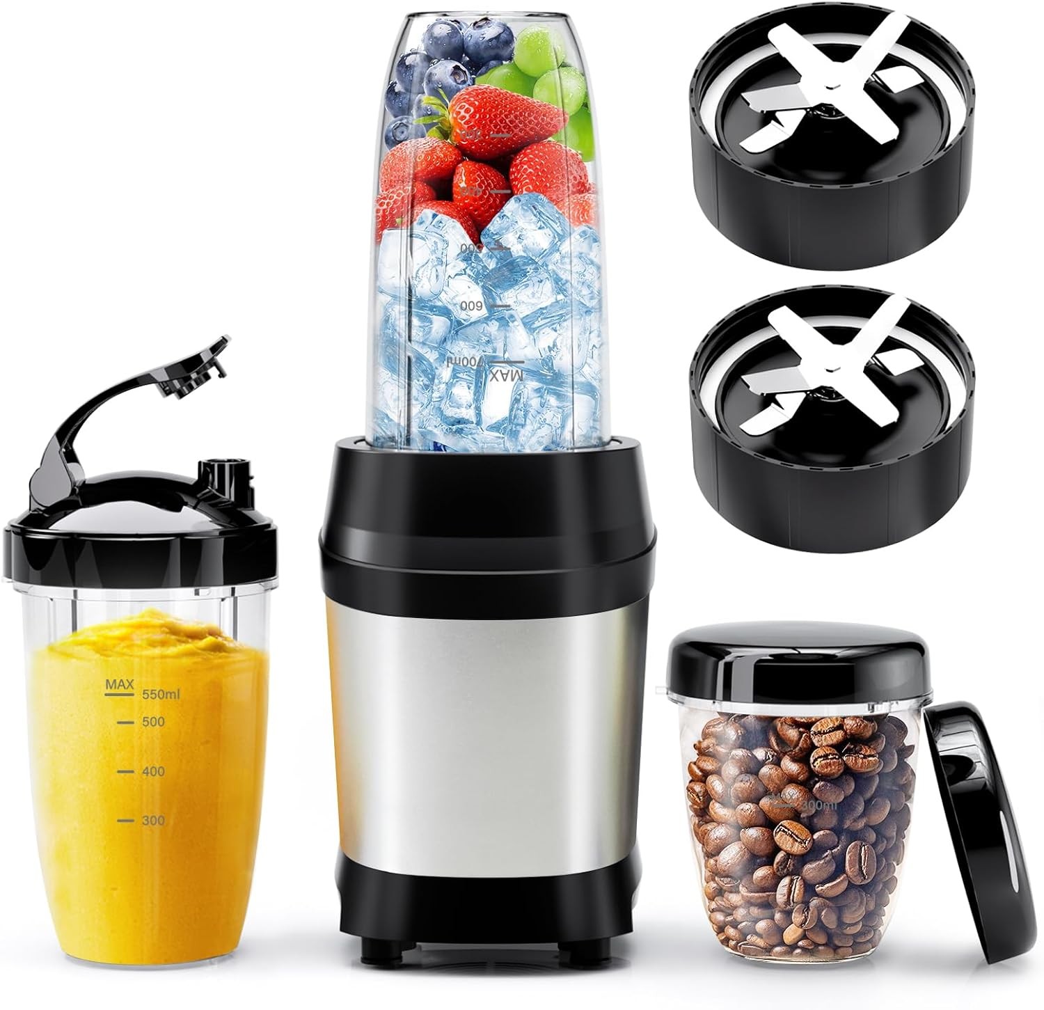 Nahida Blender for Smoothies, 1200W Smoothie Blender for Ice