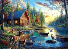 Deer Diamond Art Kits for Adults,Landscape Diamond Painting Kits for Beginner...