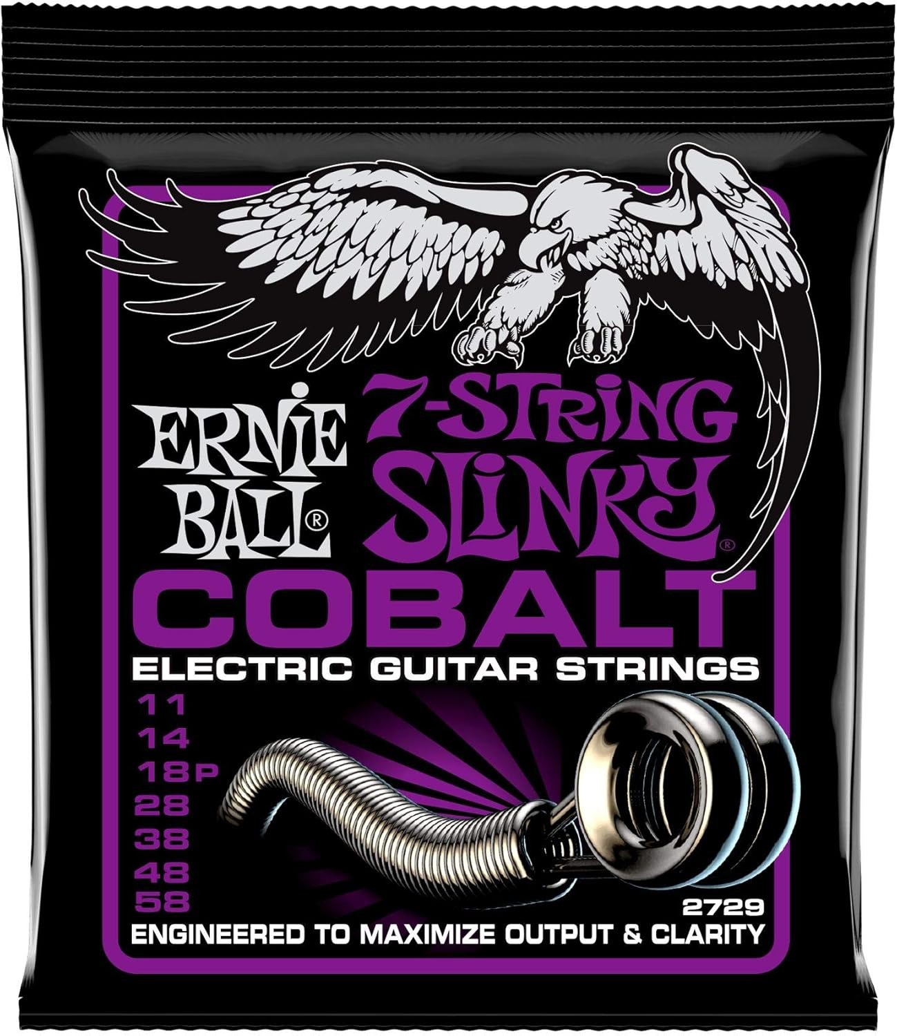 Ernie Ball Power Slinky Cobalt 7-String Electric Guitar Strings - 11-58 Gauge