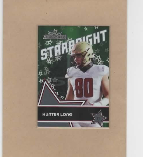 2021 Wild Card Alumination - Hunter Long #SB34 Stargright Green Boston College