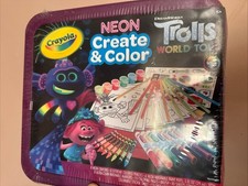 Crayola Neon Create Color Trolls World Tour Art Activity Set 70 Piece Ages 5