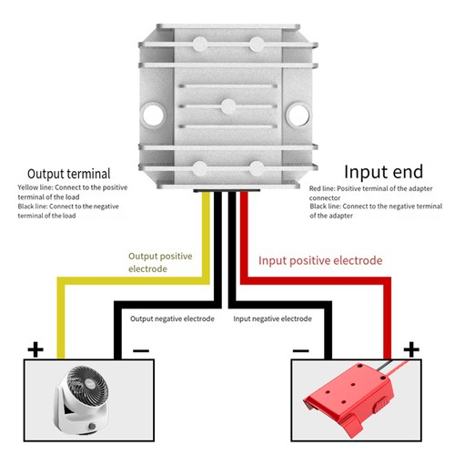 12V~18V Step down Converter for Milwaukee M18 Battery Adapter Power Connector ☽ - Picture 9 of 13