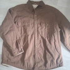 Woolrich Workwear Sherpa Lined Canvas Jacket Mens 2XL Nutmeg Outdoors
