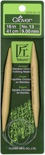 Clover Takumi Bamboo Circular Knitting Needles 16"-Size 13/9mm