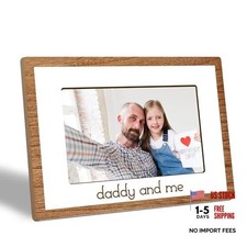 Dad Picture Frame - Daddy and Me - 4x6 Personalized Wooden Photo Frames A01