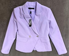 NEW WHITE HOUSE BLACK MARKET WHBM 195 LAVENDER TWO BUTTON STUDIO BLAZER SZ 6