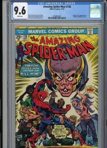 Amazing Spider-Man #138 1974 Marvel CGC 9.6 White 1st Appearance Mindworm