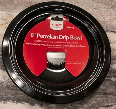 Smart Choice 6 in. Drip Bowl in Black Porcelain  L304430997 Brand New