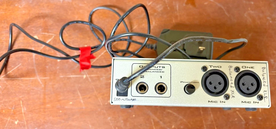 M-Audio Audio Buddy Dual Mic & Instrument Preamp with power cable - Image 4 of 4