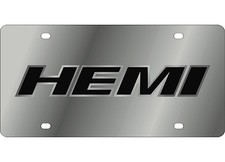 Eurosport Daytona 1466n-1 Hemi Black Italicized Stainless Steel License Plate