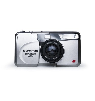 Olympus Superzoom 800 S Analogkamera Retro Fotokamera mit Tasche Vintage Sammler
