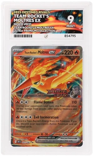 Pokémon TCG Team Rocket's Moltres EX 31/182 Destined Rivals Stamped Promo Ace 9