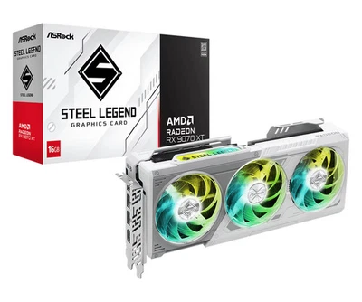 ASROCK Radeon RX 9070 XT Steel Legend Grafikkarte 16GB GDDR6 1x HDMI 3x DP