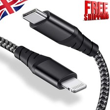 USB-C to 8 Pin Cable Fast Charger Lead Braided iPhone 14 13 12 11 Pro Max XR