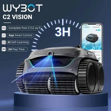 WYBOT C2 Vision Robotic Pool Cleaner Cordless Pool Vacuum Wall Climb Inground
