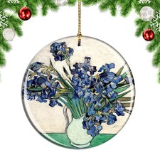 Van Gogh Irises Painting Christmas ornament city travel souvenir