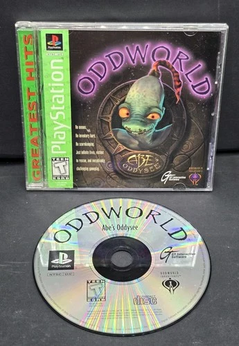 Oddworld: Abe's Oddysee (PlayStation 1 PS1) Black Label CIB Complete Reg Card