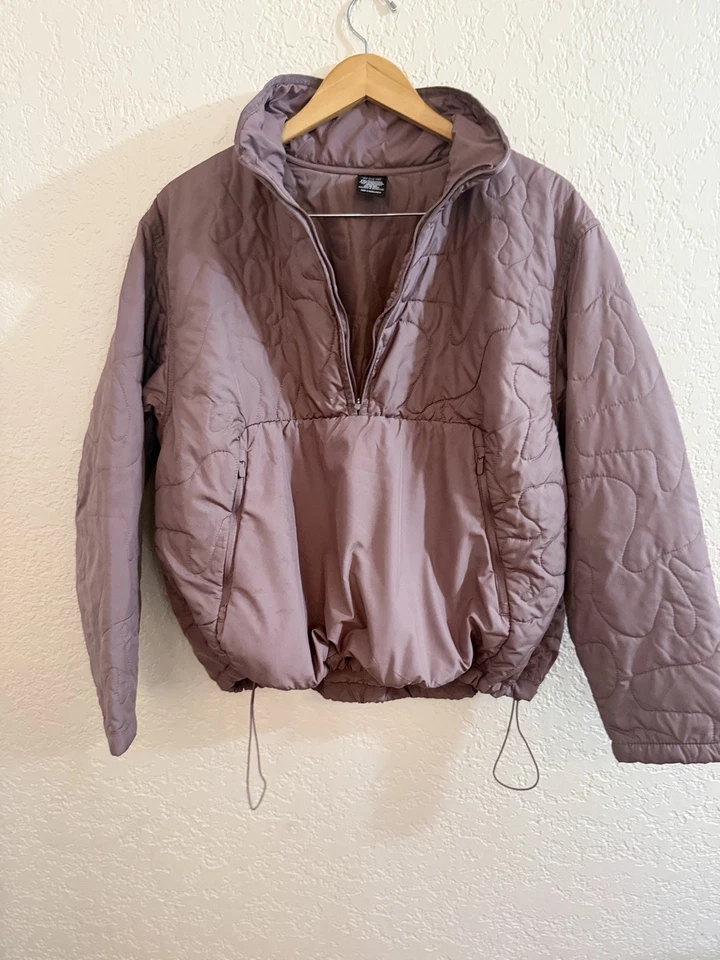 Chaqueta acolchada para mujer Avia 3/4 cremallera con bolsillos para manguito XL rosa/púrpura nueva sin etiquetas Foto 2 de 4