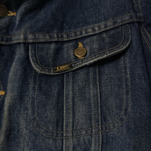 Vtg 70s Lee Storm Rider Denim Jacket 42R Blanket Lined Corduroy Collar Made USA - Picture 9 of 21