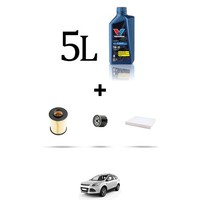 Hoffcar Wartungskit 3 Filter Und 5L ÖL FüR Ford Kuga Ii 1.5 Ecoboost E85 110KW