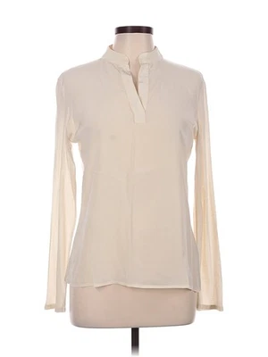 The Row Women Ivory Long Sleeve Blouse S