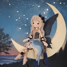 Moonlight Crochet Doll, Handmade Crochet Amigurumi Doll Gift, Amigurumi Crochet