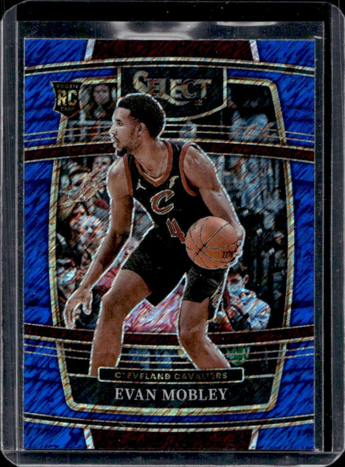 2021-22 Panini Select Evan Mobley RC Blue Shimmer Prizm Concourse #5 Cavaliers