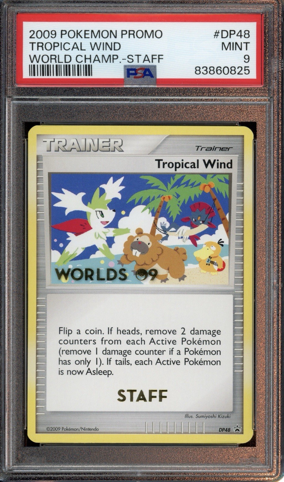 Pokemon Card Tropical Wind 2009 World Championship STAFF Promo #DP48 PSA 9 MINT