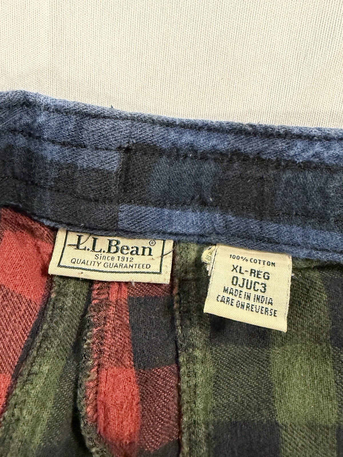 VTG LL Bean Patchwork Flannel Pants Multicolor Si… - image 4