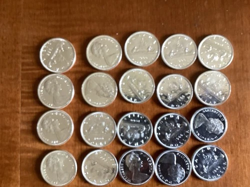 1966 canadian silver dollars PL Roll Of 20