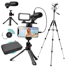 Vlogging Kit for iPhone with Fullsize Tripod - Compatible Lightning