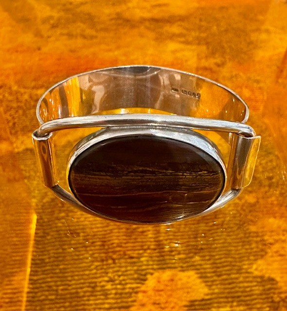 Vintage Solid Hallmarked Silver 925 Modernist 197… - image 1