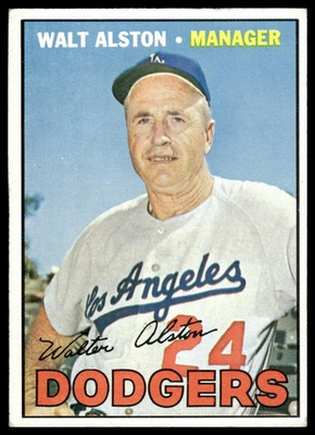 #ad 1967 Topps Walt Alston #294 Los Angeles Dodgers Excellent $2.00