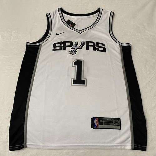 Victor Wembanyama #1 White Jersey Embroidery Style Brand New