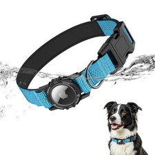 AirTag Dog Collar IP68 Waterproof Integrated Air Tag Dog Collars with Reflect...