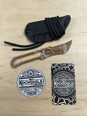 Koch Tools Mud Dauber - Copper Suede & Robin s Egg Blue - Chisel Grind AEB-L