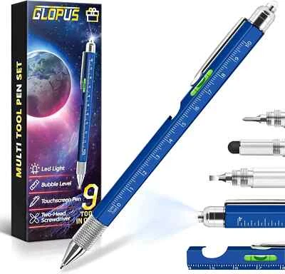 GLOPUS Stocking Stuffers For Men, 9 In 1 Multitool Pen Adults Gifts For Men, 3 Colors