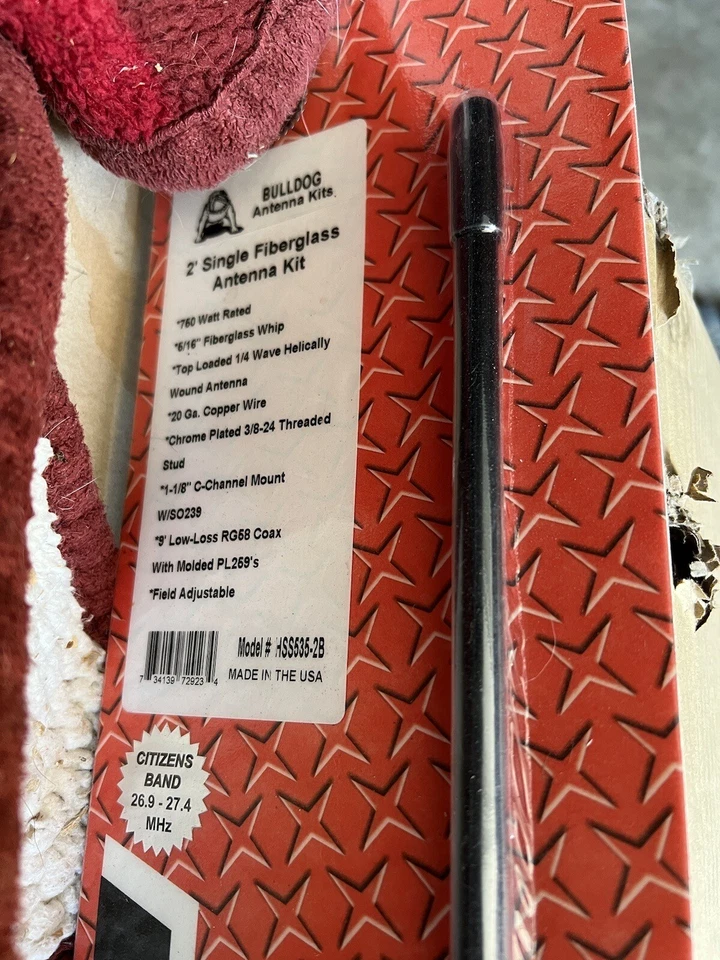 Bulldog Antenna Kit 750 Watt Rated 5/16 Whip Helically Wound 20 G Copper Wire - Image 2 of 2