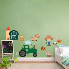 Farm Animals Tractor Wall Sticker Decal Decor Art Mural Nursery Kids Room WC113