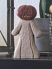 LORI MILLER CARVED JACK O LANTERN GHOST 9  SI...
