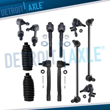 Front Inner Outer Tie Rod Ends Sway Bar Links for 2012 - 2015 Honda Civic ILX