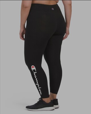 Champion Women's Plus Size Authentic 7/8 Logo Cotton Legging