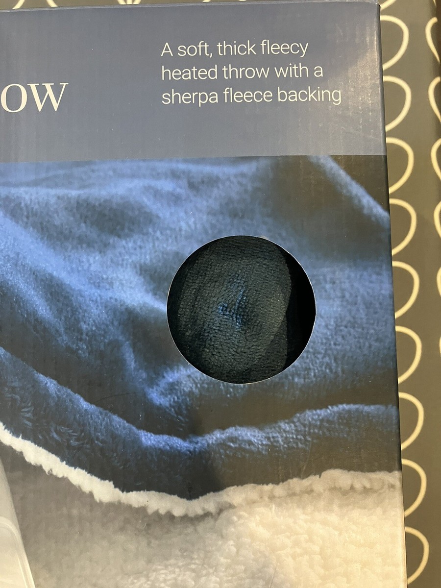 Lakeland Electric Heated Throw/Blanket Sherpa Blue Teal Large 160 x 120 MRP  £89 | eBay