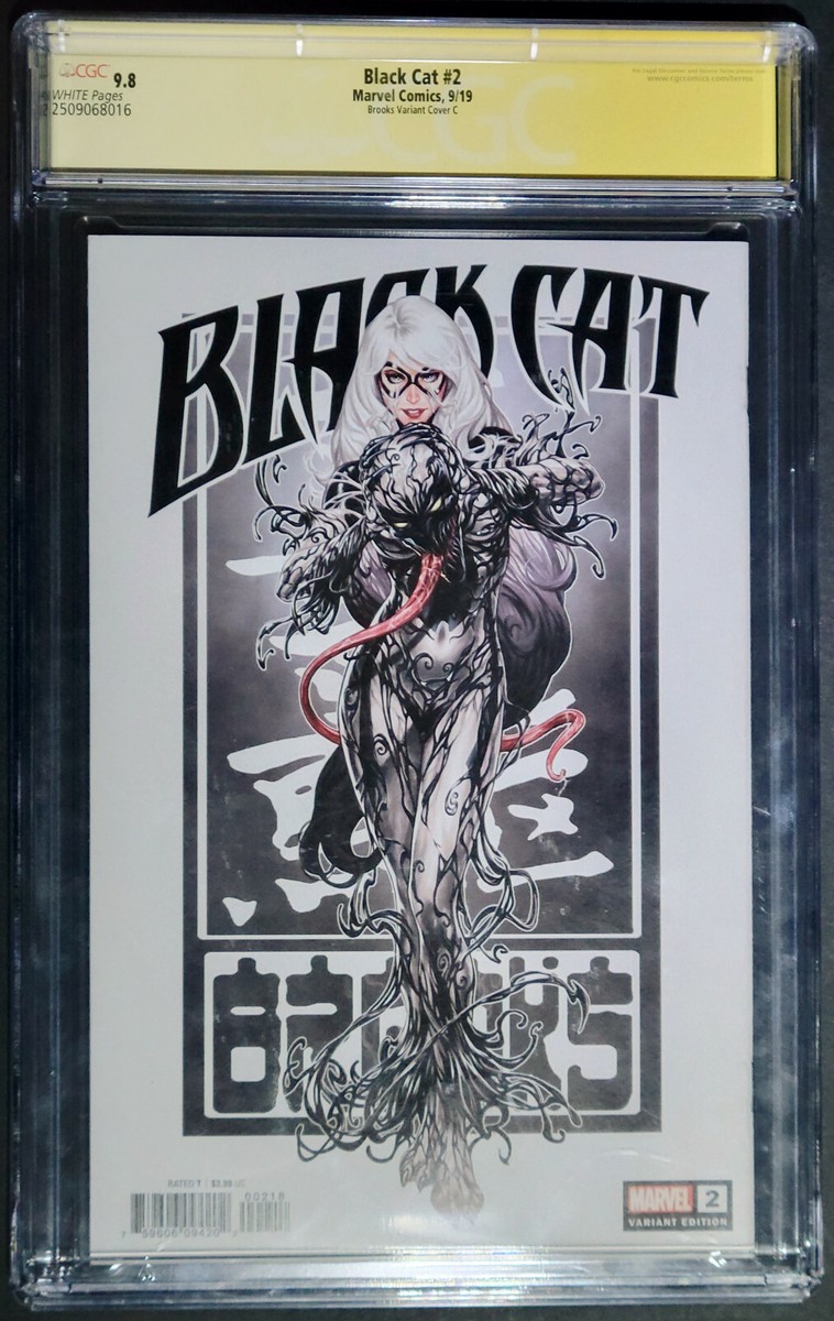 BLACK CAT #2 CGC 9.8 MARK BROOKS Signed 2019 SDCC Anti-Venomized